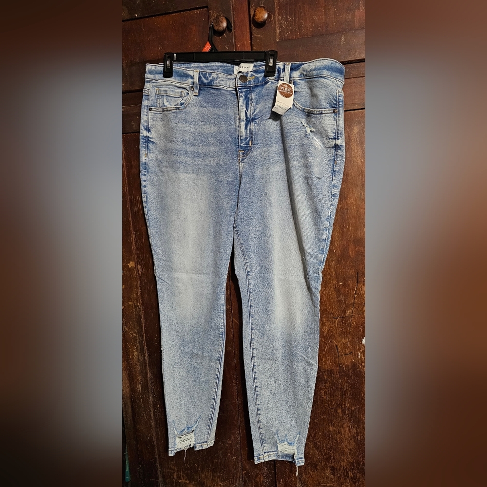 Lane Bryant Siganature High Rise Fit Pull On Jegging New With Tags Blue Sz 22
